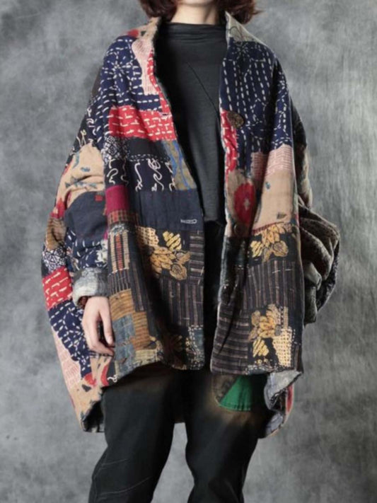 Plus Size Women Warm Pocket Single Breasted Coat
